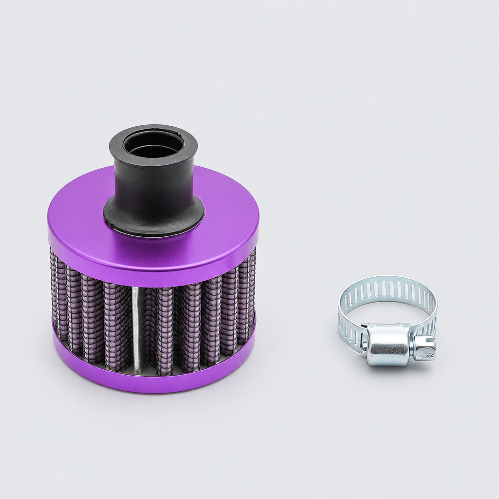 12mm Cold Air Intake Breather Filter (Purple) for Cars and Motorcycles