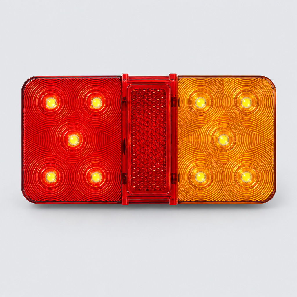 10-LED Rear Tail Light Assembly for 12V Truck, Trailer, and Caravan