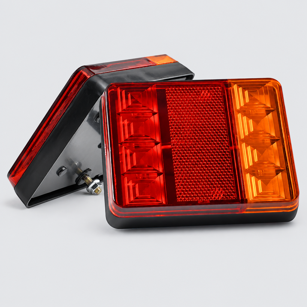 8-LED Universal Tail Light Brake Turn Signal Reverse 2-Pack