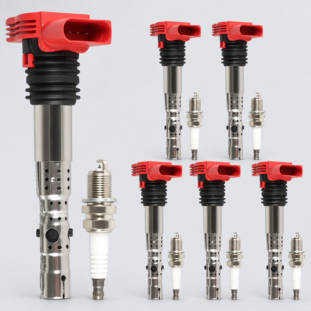 Ignition Coil & Spark Plug Kit compatible with Audi A4 & A6 Quattro 3.0L