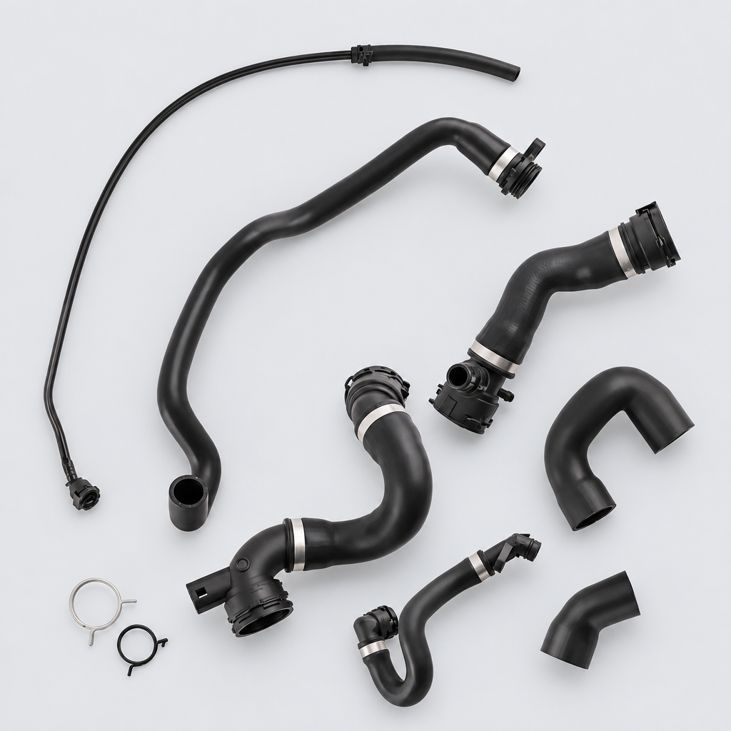 Radiator Coolant Water Hose Kit compatible with BMW 128i, 328i, and 330i