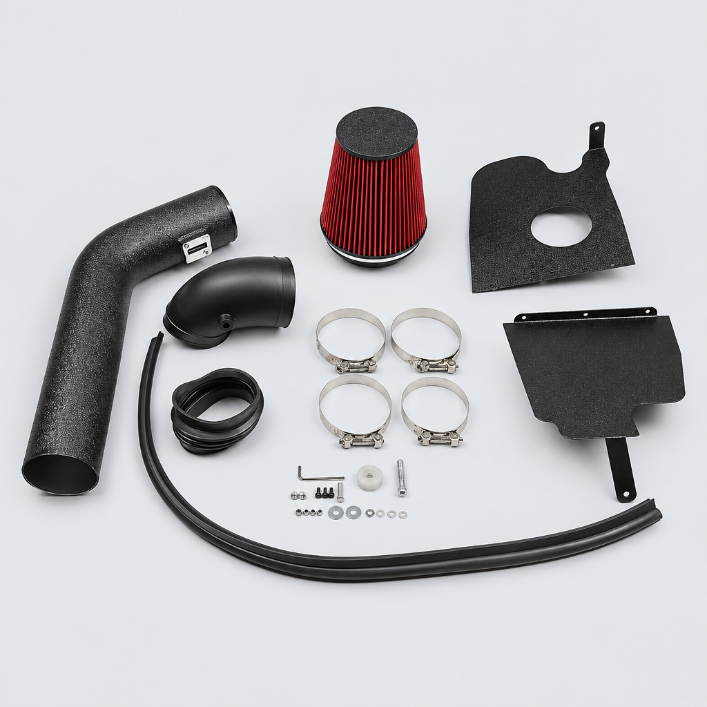 Intake Pipe and Red Air Filter compatible with Ford F-150 V8 5.4L 2004-2008