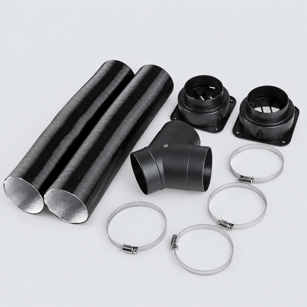 75mm Heater Ducting Y Piece and Vent Outlet Kit for Webasto and Eberspacher