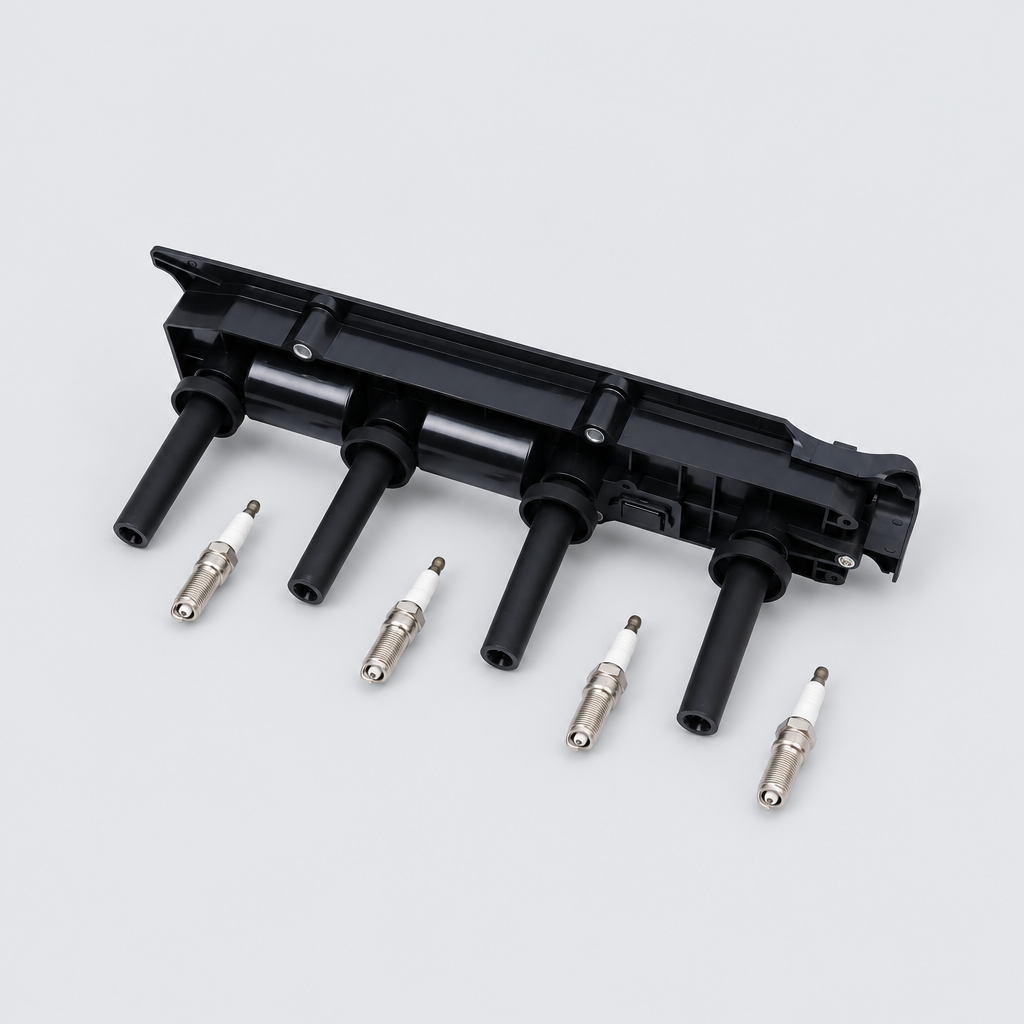 Ignition Coil & Spark Plugs compatible with Chevrolet Malibu, Cobalt, and HHR
