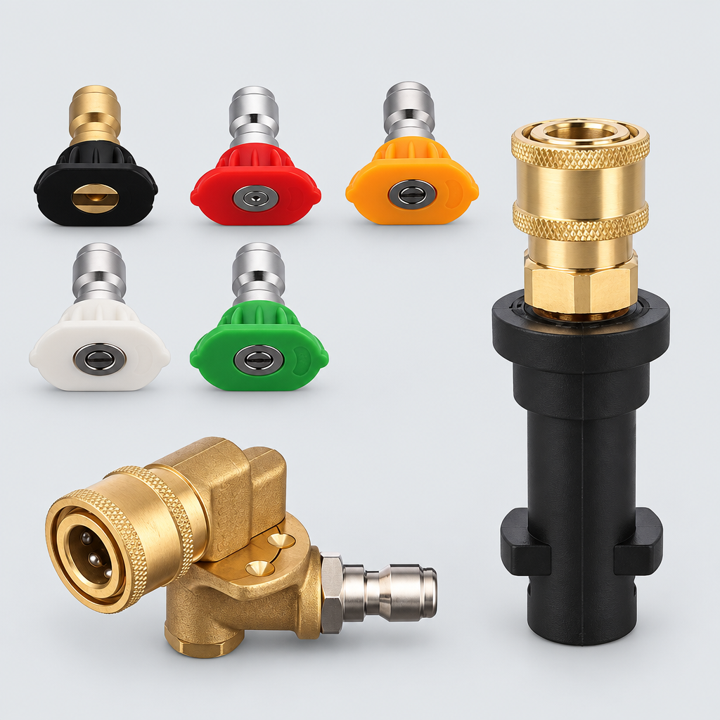 7-Piece Water Gun Nozzle Adapter Set compatible with Kärcher / Lutian - compatible with Kärcher Water Gun Nozzles, Lutian Water Gun Nozzles